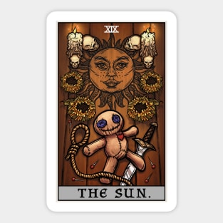 The Sun Tarot Card Halloween Voodoo Doll New Orleans Witchcraft Sticker